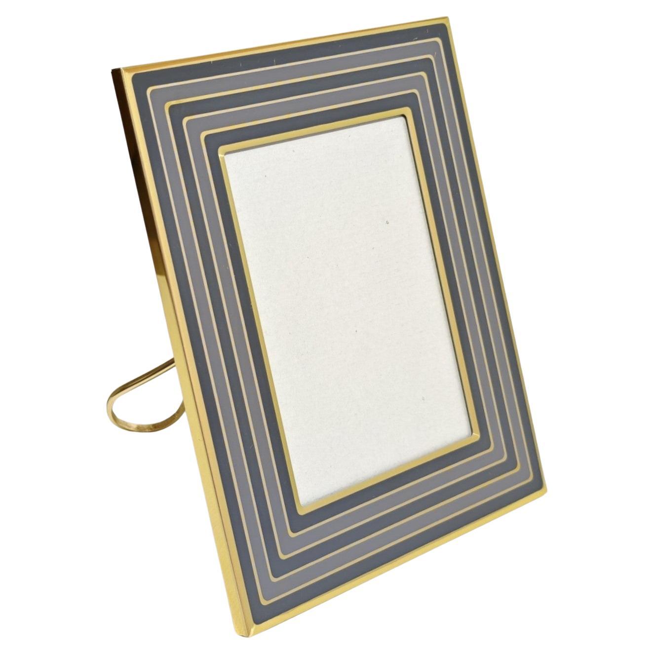 Cornice per foto Oggetto decorativo Ottone Alluminio Mid-Century Modern Design Italia anni '70