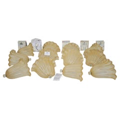 Aureliano Toso 1938 Set of 11 Murano glass wall sconces with graniglia finish, Italy, 1980s–1990s