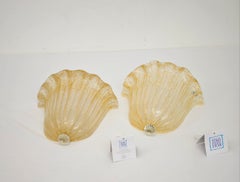 Aureliano Toso 1938 Set of 11 Murano glass wall sconces with graniglia finish, Italy, 1980s–1990s