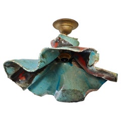 Polychrome Ceramic Pendant Lamp, Italy, 1960s, Mid-Century Modern