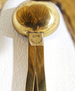 Paire d'appliques en laiton de Tommaso Barbi pour G&G studio, Italie, années 60/70