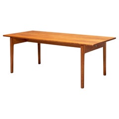 Vintage Hans Wegner AT-15 Coffee Table by Andreas Tuck in solid Oak, Denmark, 1960's
