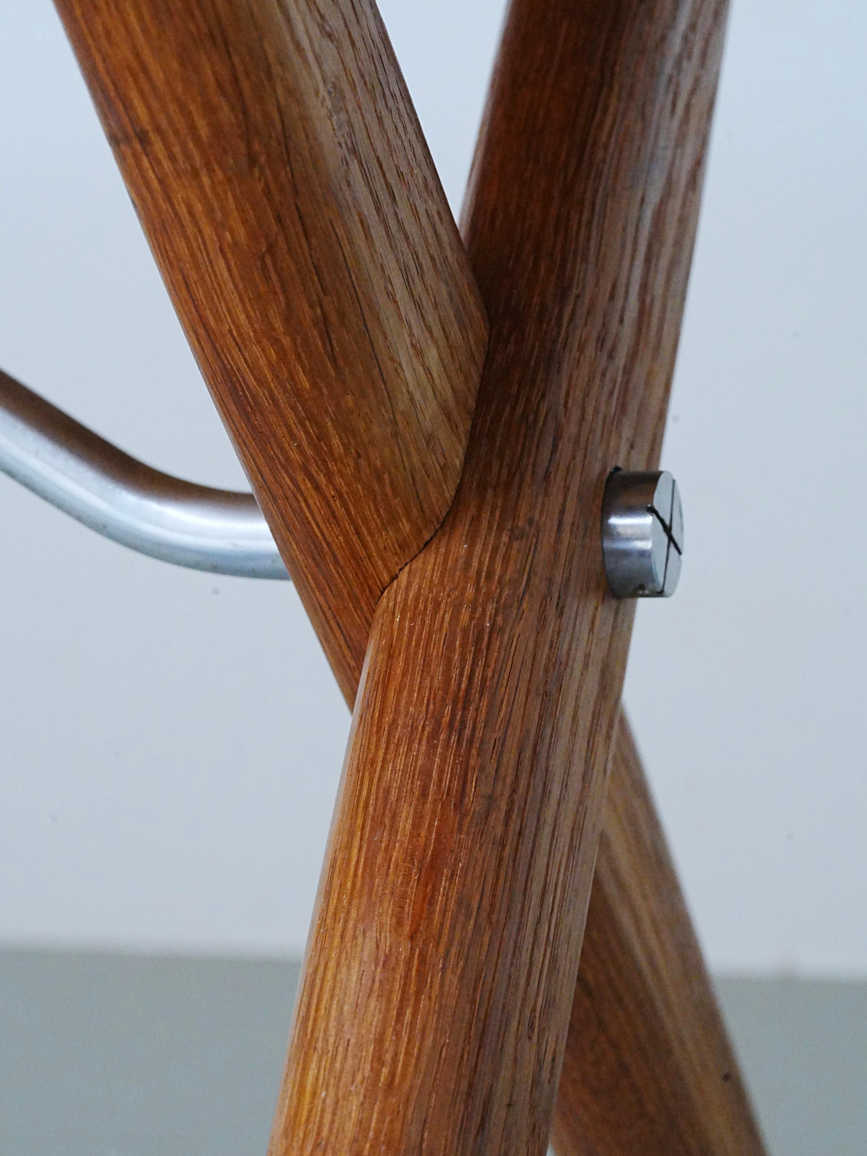 Table de salle à manger 303 en Oak Oak et métal, Hans Wegner by Andreas Tuck, Danemark, années 1950 en vente 2