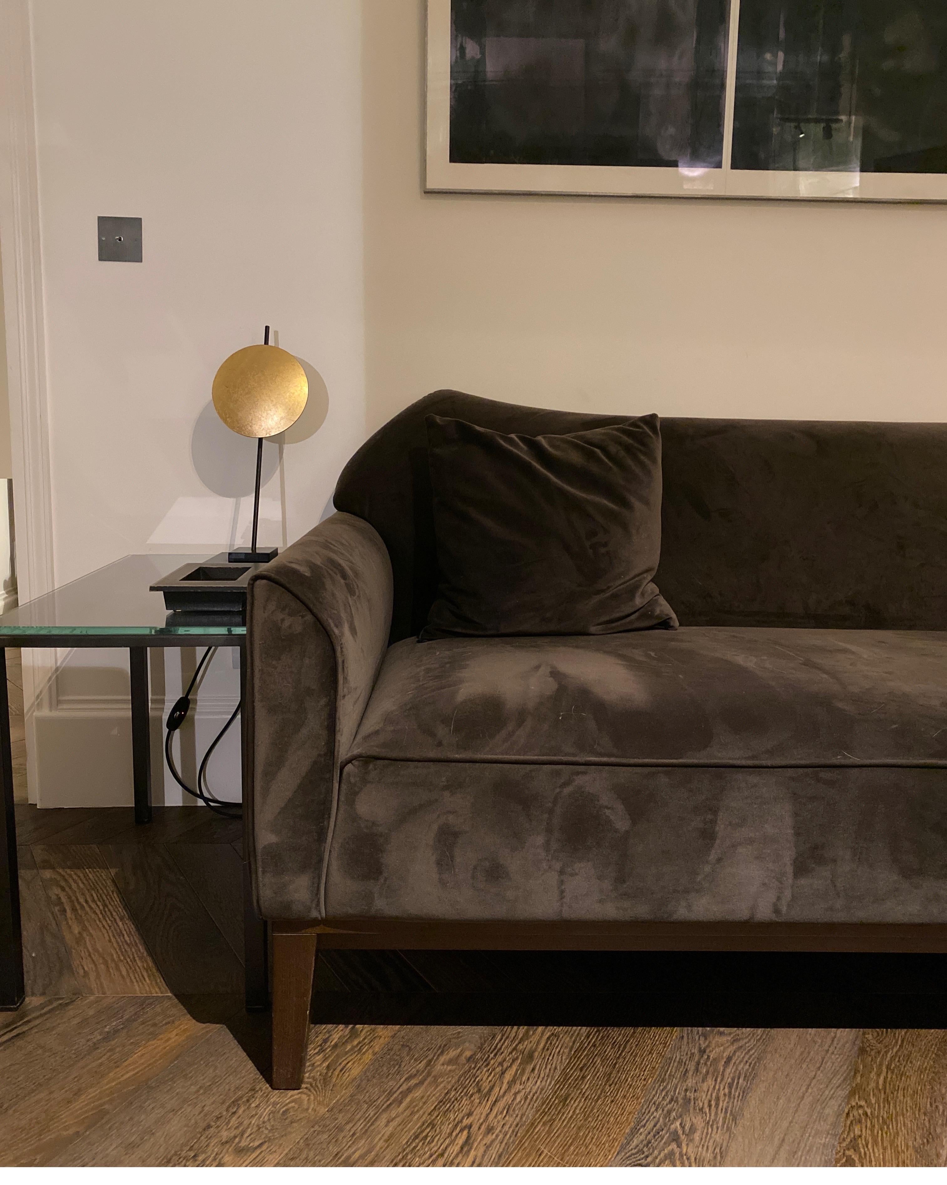 Modern Atelier Linné Jade Sofa Three Seats in Tinted Beechwood For Sale