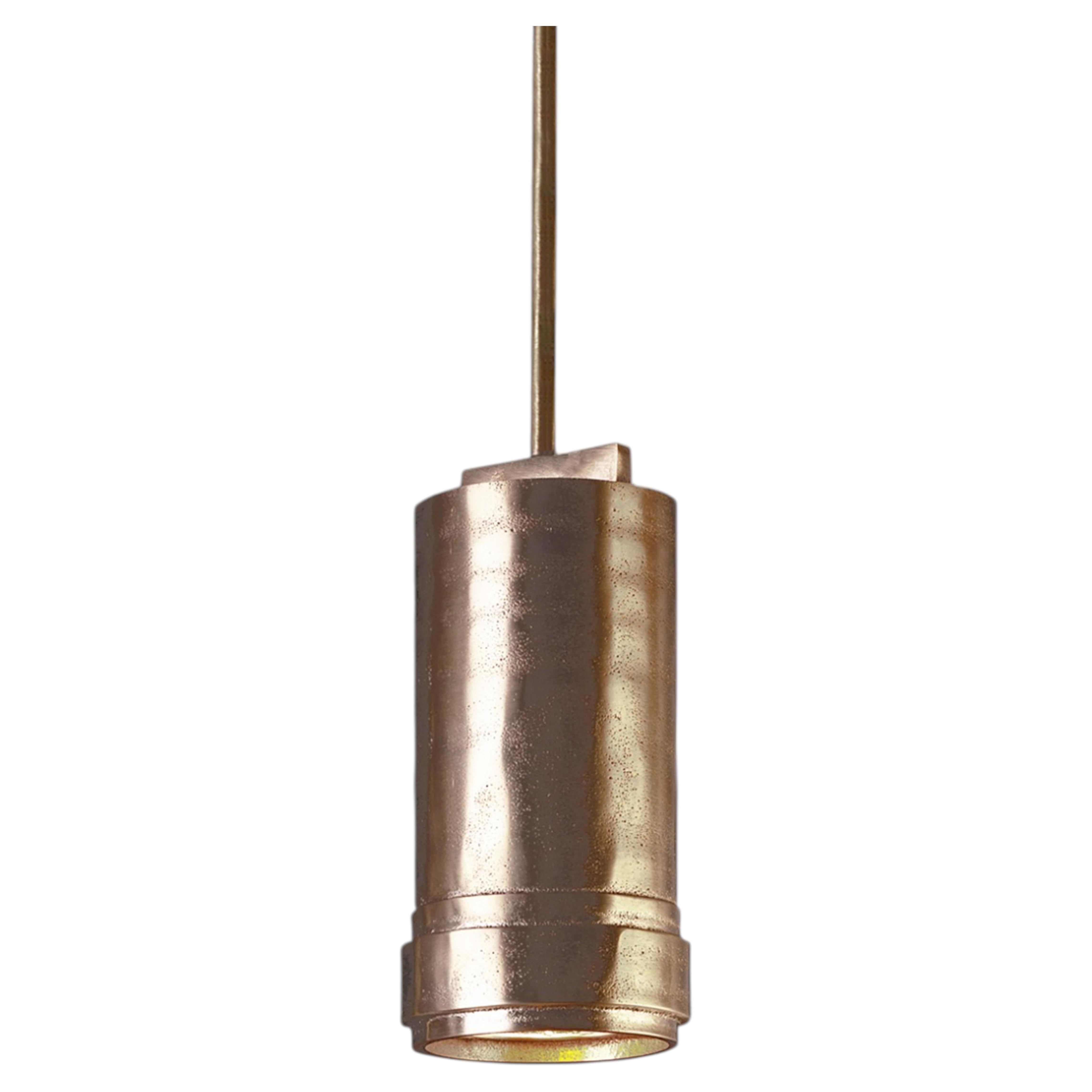 Eden Pendant Light by Stéphanie Balini, Patinated Bronze, Minimalist For Sale