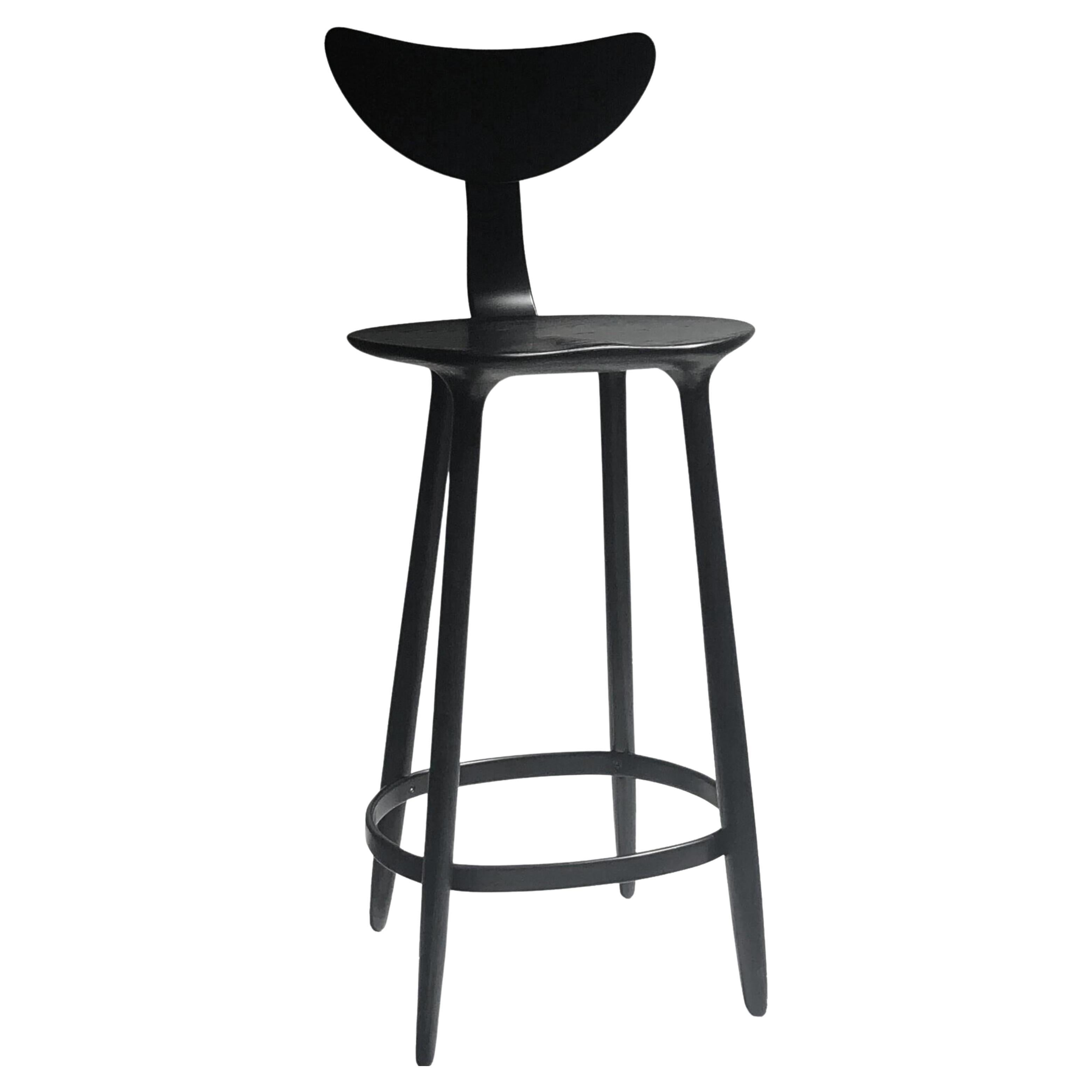 Black Stained Ash Daiku Bar Chair by Victoria Magniant For Sale