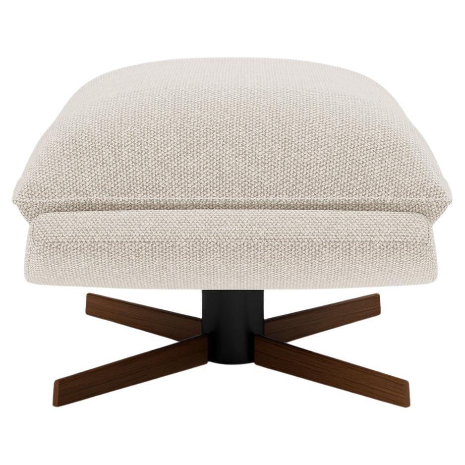 Rua Leblon Ottoman by Yabu Pushelberg in Black Steel & Walnut Base