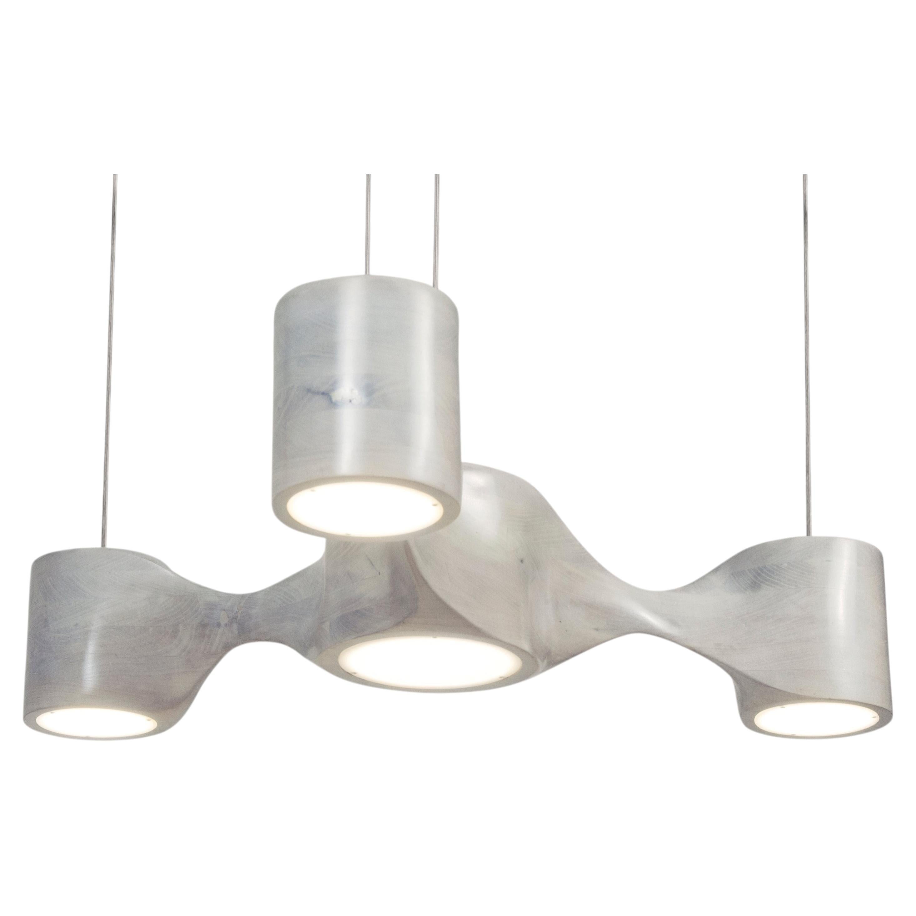 N3 Chandelier in Solid Bleached Cherry