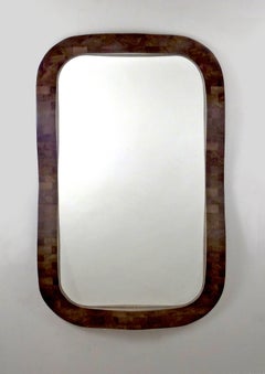 Miroir « Wavelength » fabriqué à la main en noyer massif