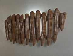 Applique murale « Erode », fabriquée à la main en chêne blanc cérusé