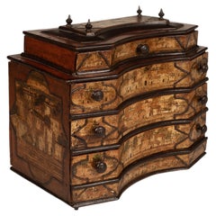 Austrian Alpine Baroque Miniature Commode, Painted Finish, Circa 1760