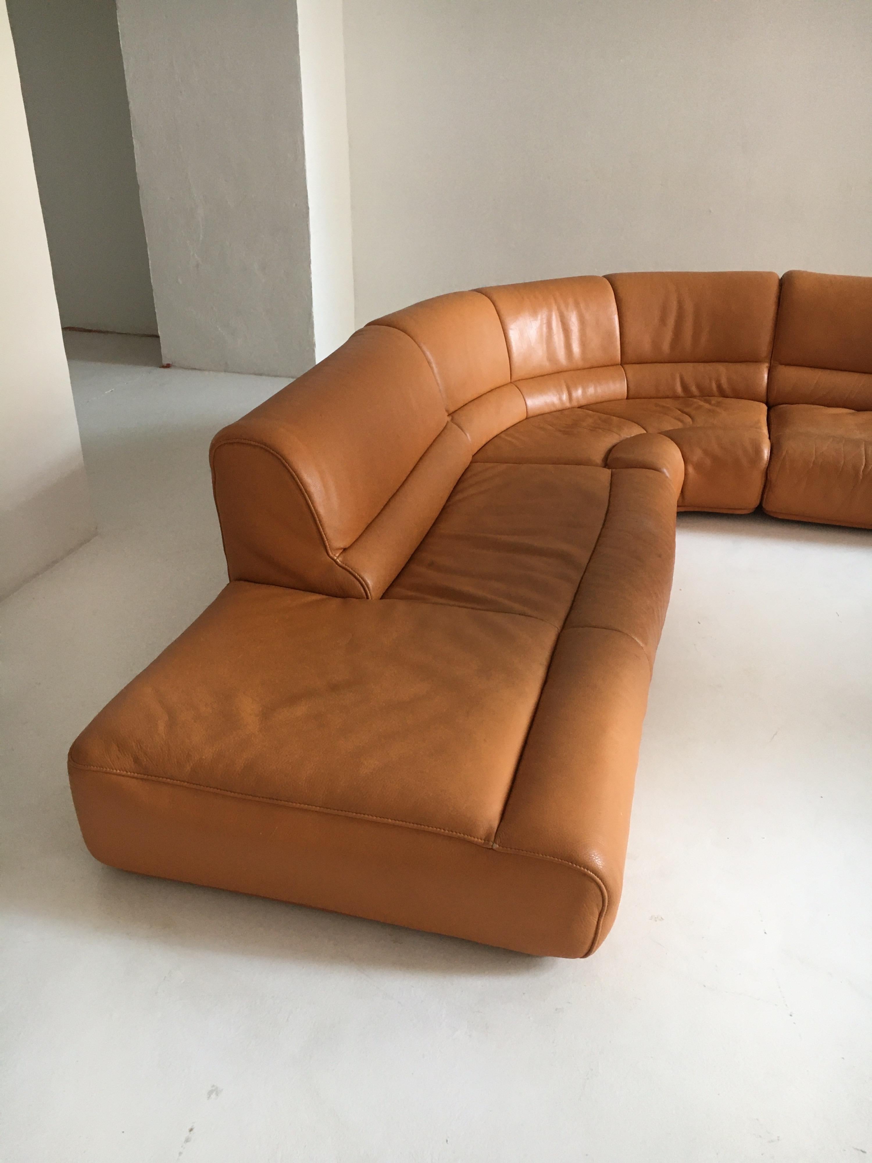 retro leather sectional