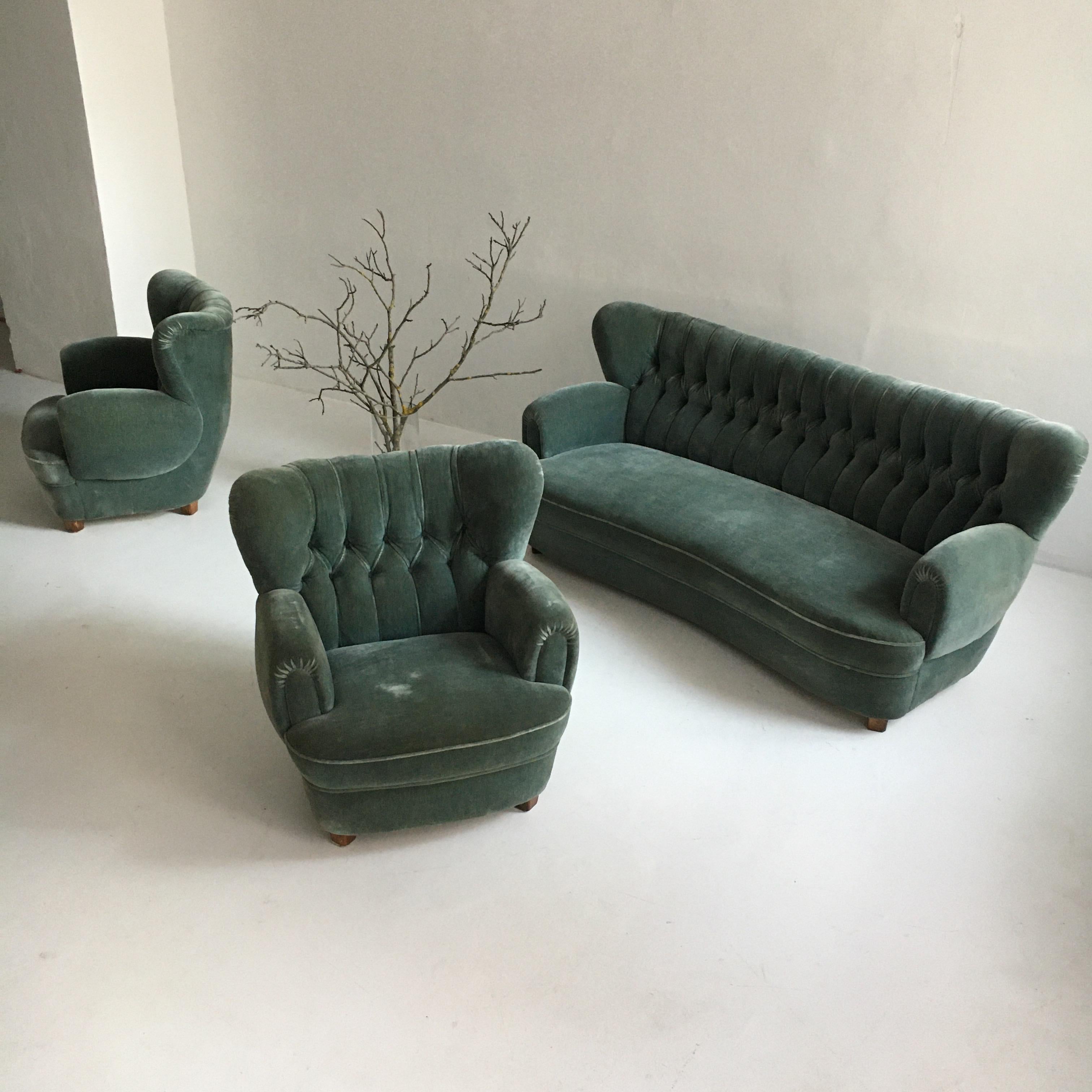 Rare Poetic Oswald Haerdtl Sofa Suite, Austria, 1950s For Sale 1