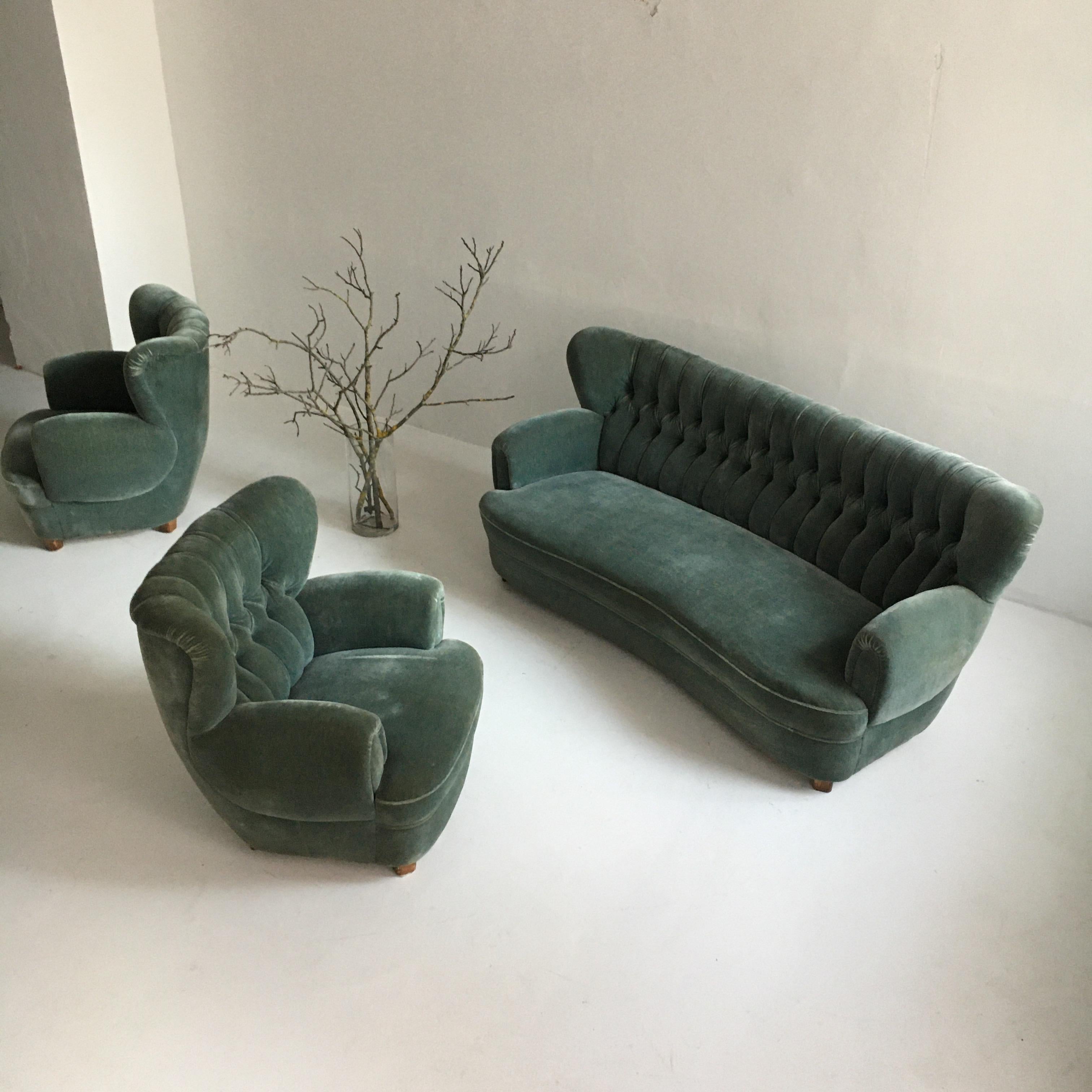 Rare Poetic Oswald Haerdtl Sofa Suite, Austria, 1950s For Sale 2