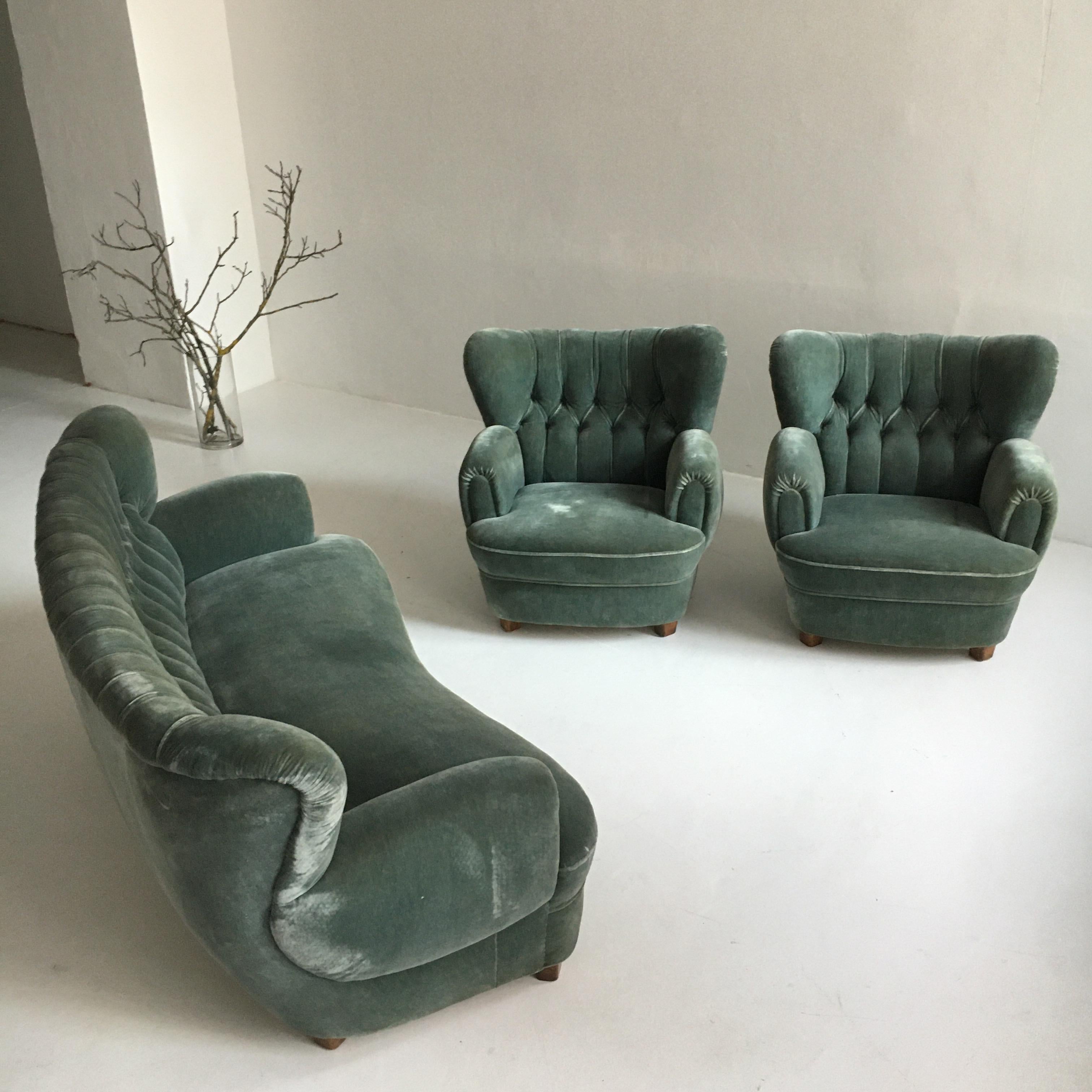 Rara suite di divani poetici di Oswald Haerdtl, Austria, anni '50 in vendita 8