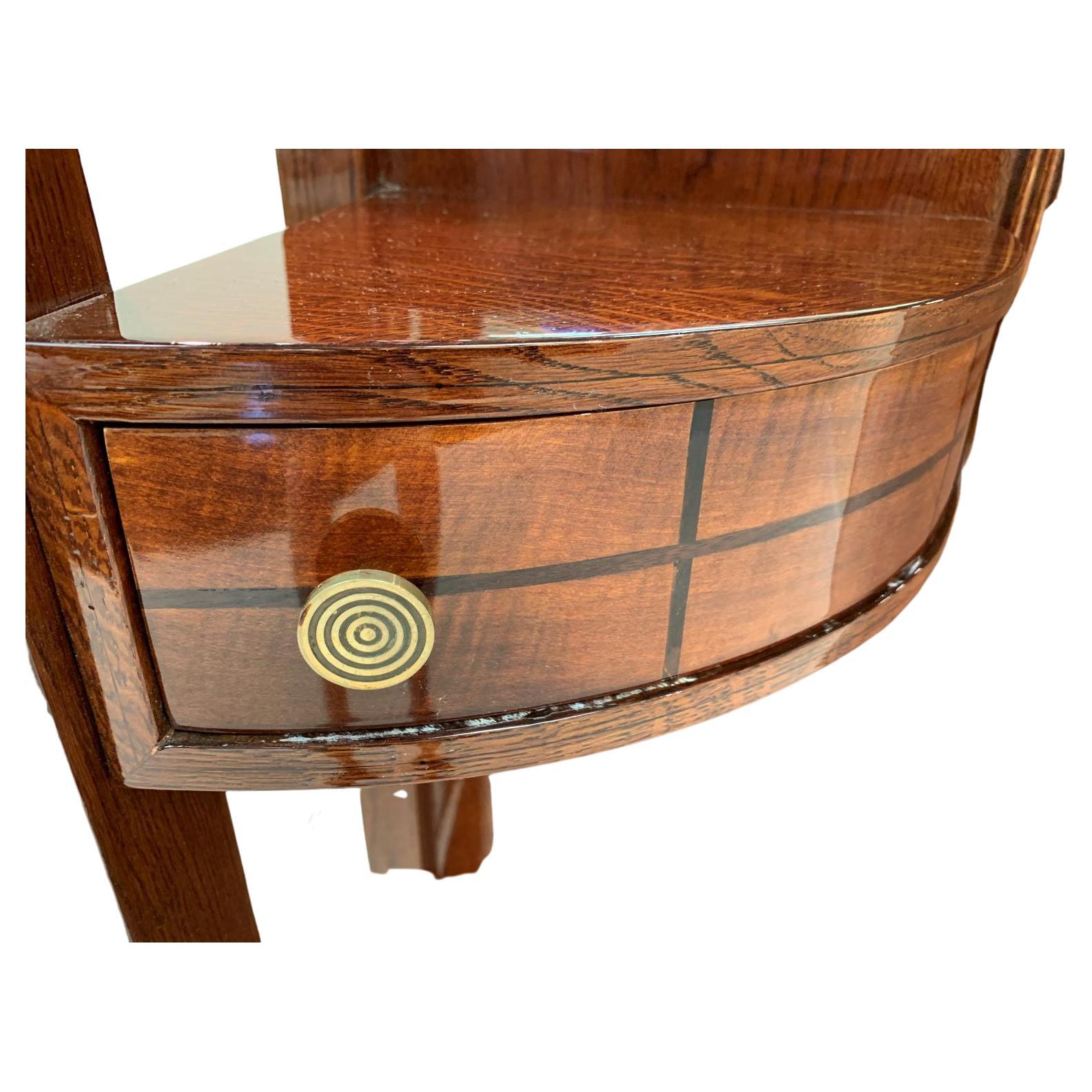 Brass Italian Art Deco Coat Rack in the Style of Paolo Buffa in Rosewood and Maple For Sale