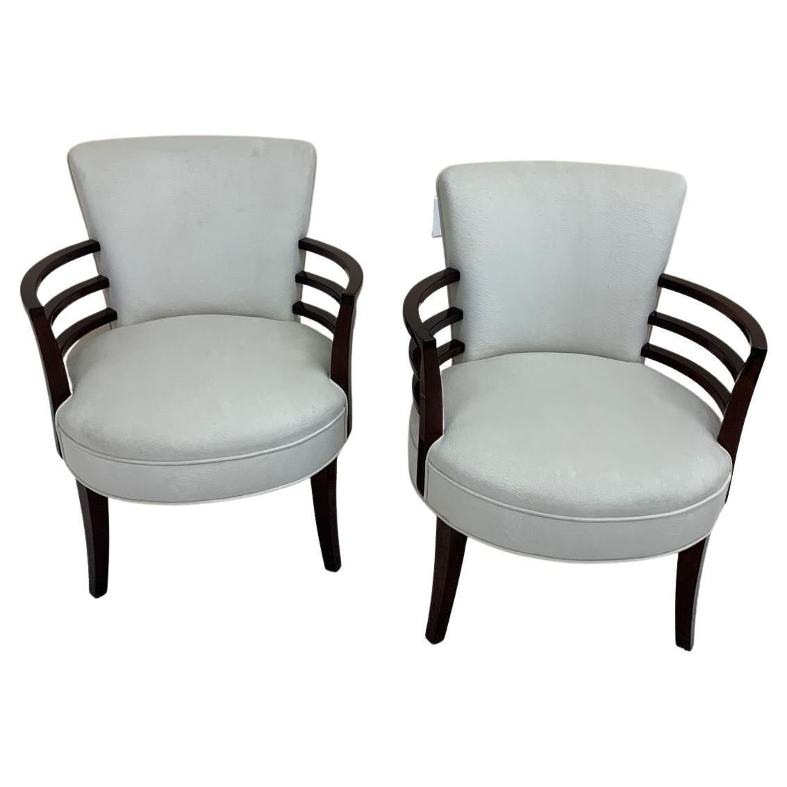 Pair of Art Deco Circular Chairs in the Style of Gilbert Rohde