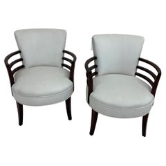 Pair of Art Deco Circular Chairs in the Style of Gilbert Rohde