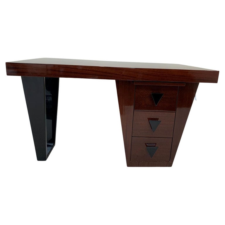 Modernist Art Deco Partners Desk , In The Style Of Gilbert Rohde Or Paul Frankl at 1stDibs fox