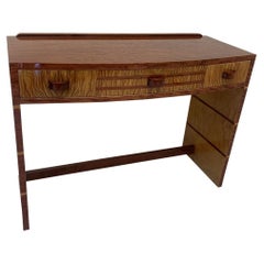 Art Deco Inlaid Desk or Wall Console Table, circa 1930s