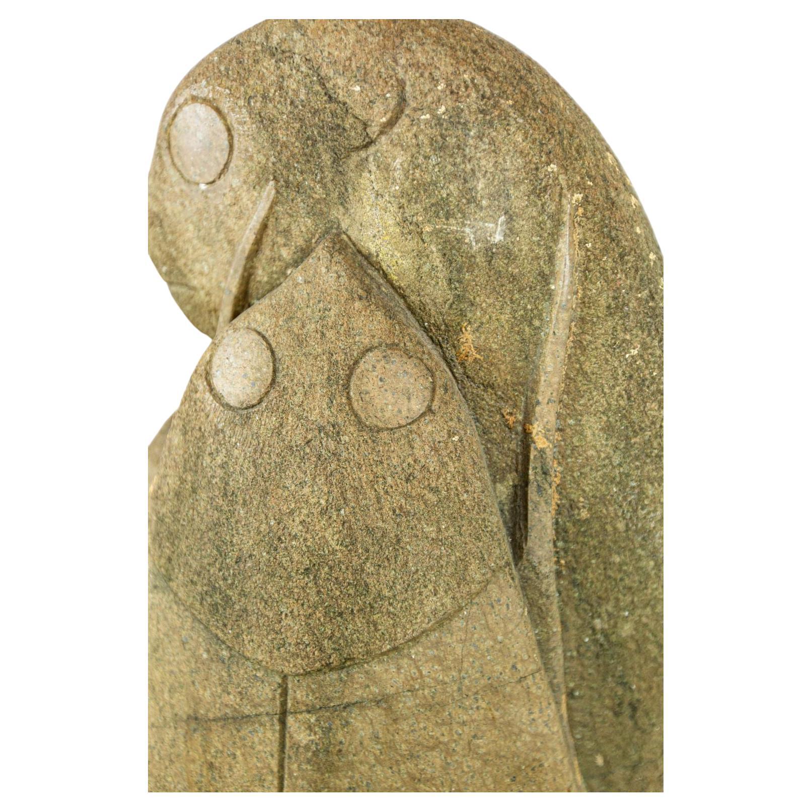 Stone sculpture by George Papashvily in Green Granite 4