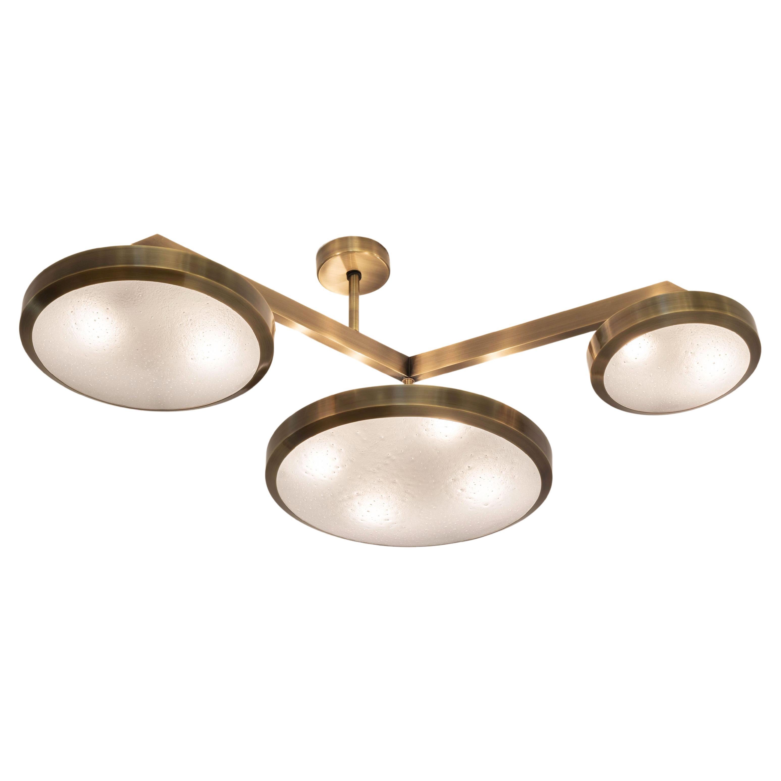 Zeta Ceiling Light by Gaspare Asaro - Bronze Finish For Sale