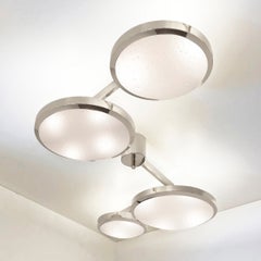 Quattro Ceiling Light by Gaspare Asaro-Polished Nickel Finish