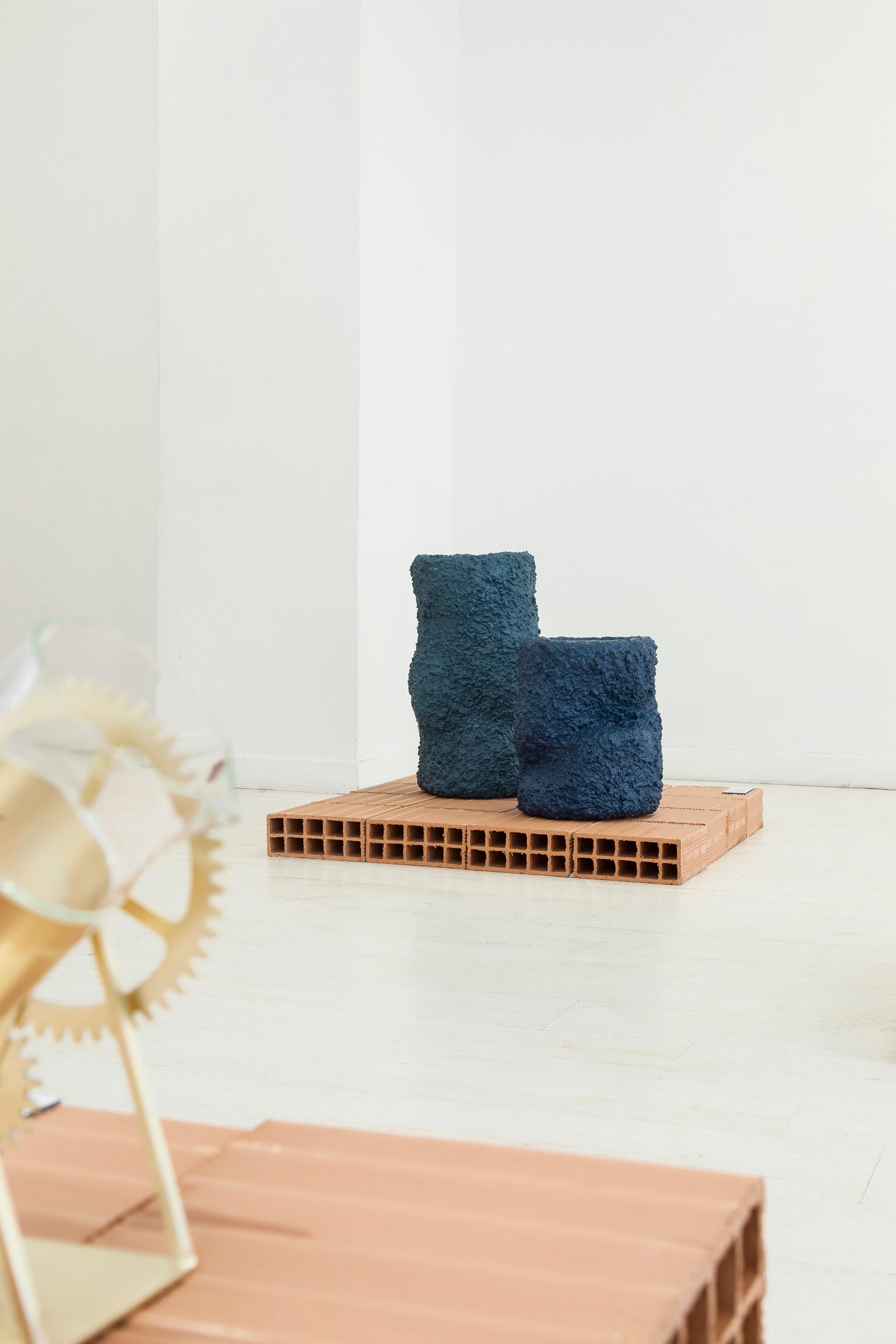 The XS+XM Side Tables are part of an ongoing research project by Tellurico Design Studio, exploring how traditional crafts can inform contemporary design. These pieces reinterpret the historical technique of stucco through a layered application of