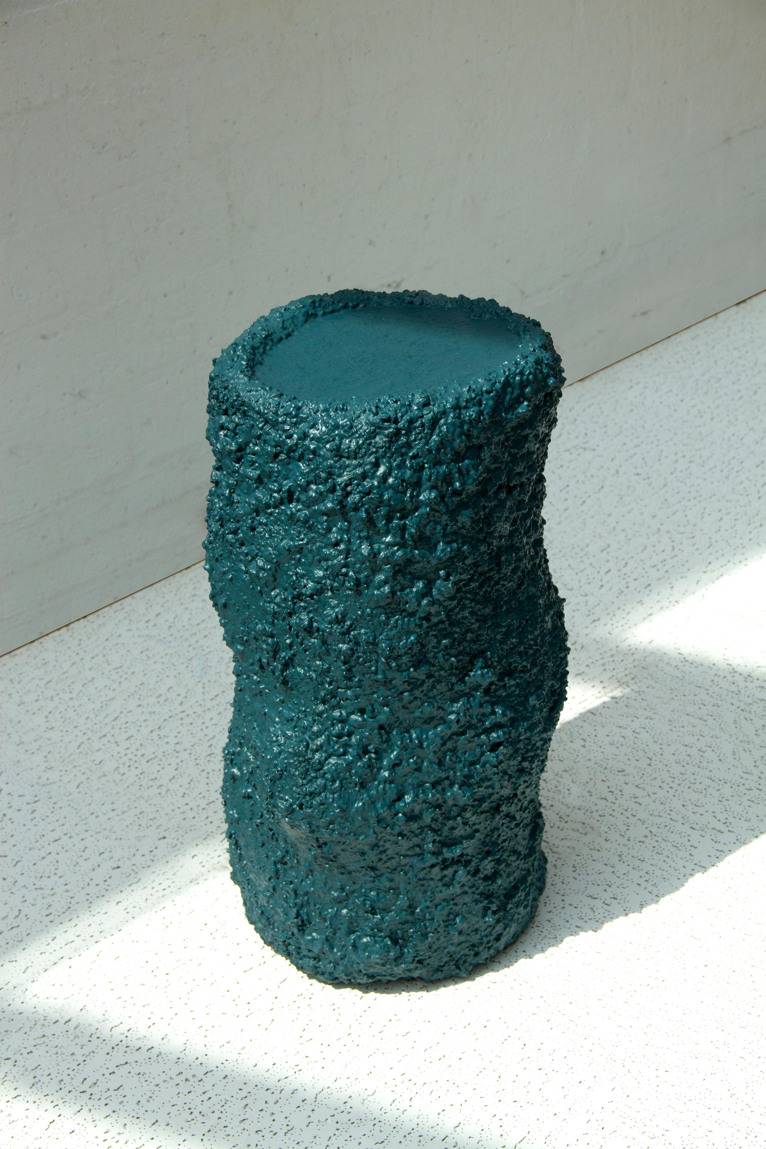 Cobalt Blue Side Tables, Handcrafted Set of Two, XS + XM, Contemporary Design For Sale 2