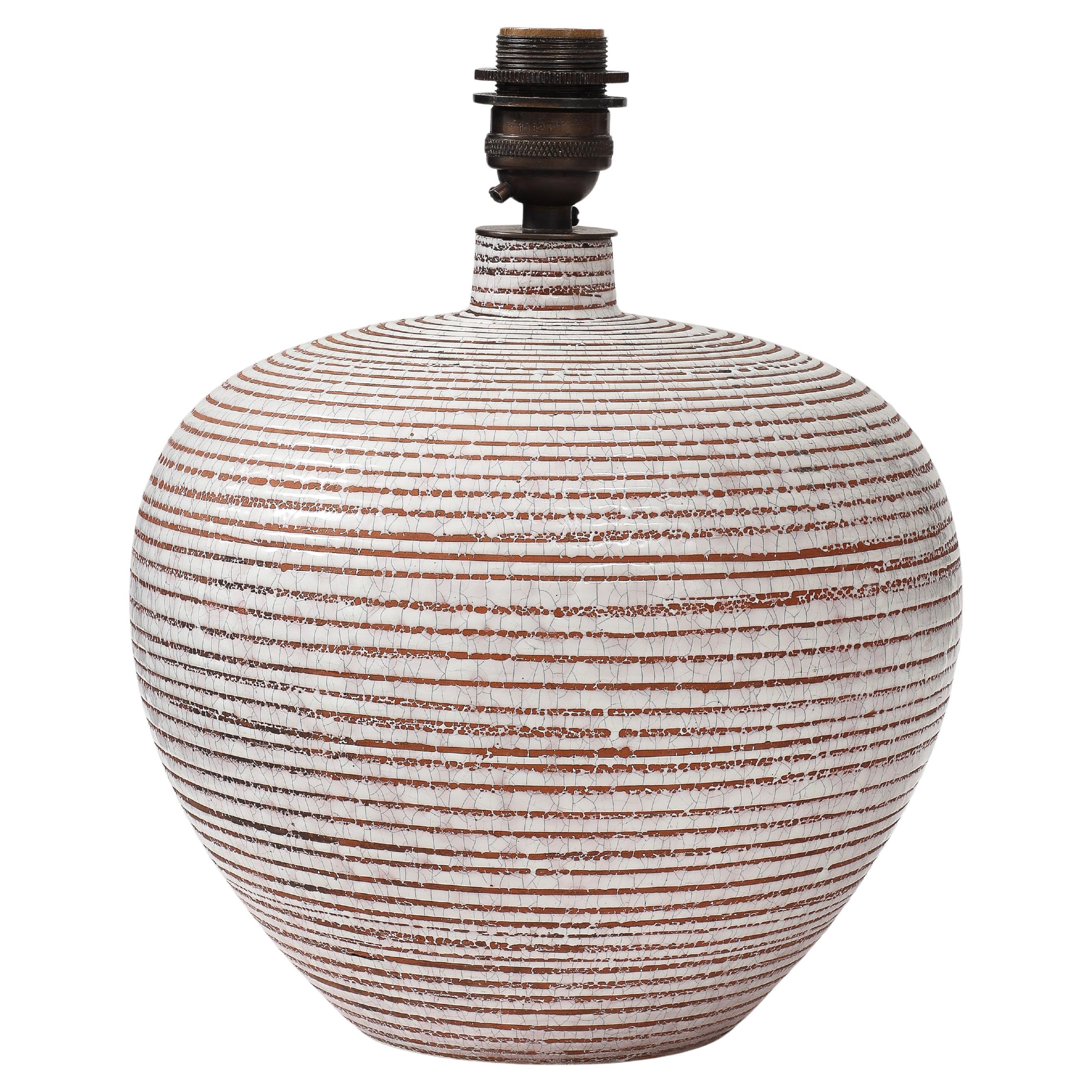 C.A.B. Céramique d’Art de Bordeaux, Félix Gėte Lamp, France, c.1930 Signed For Sale