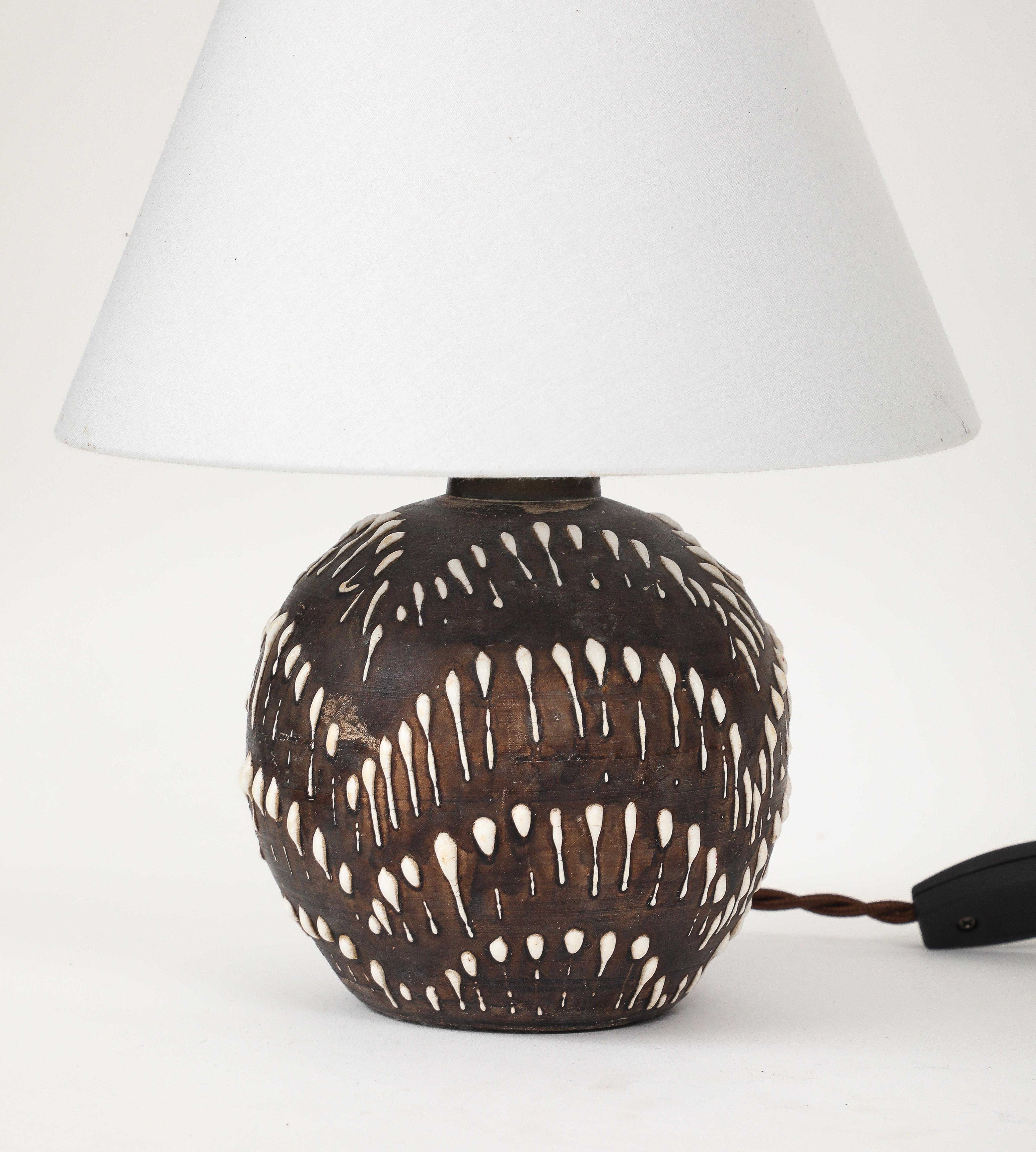 Art déco Lampe en céramique à motif 