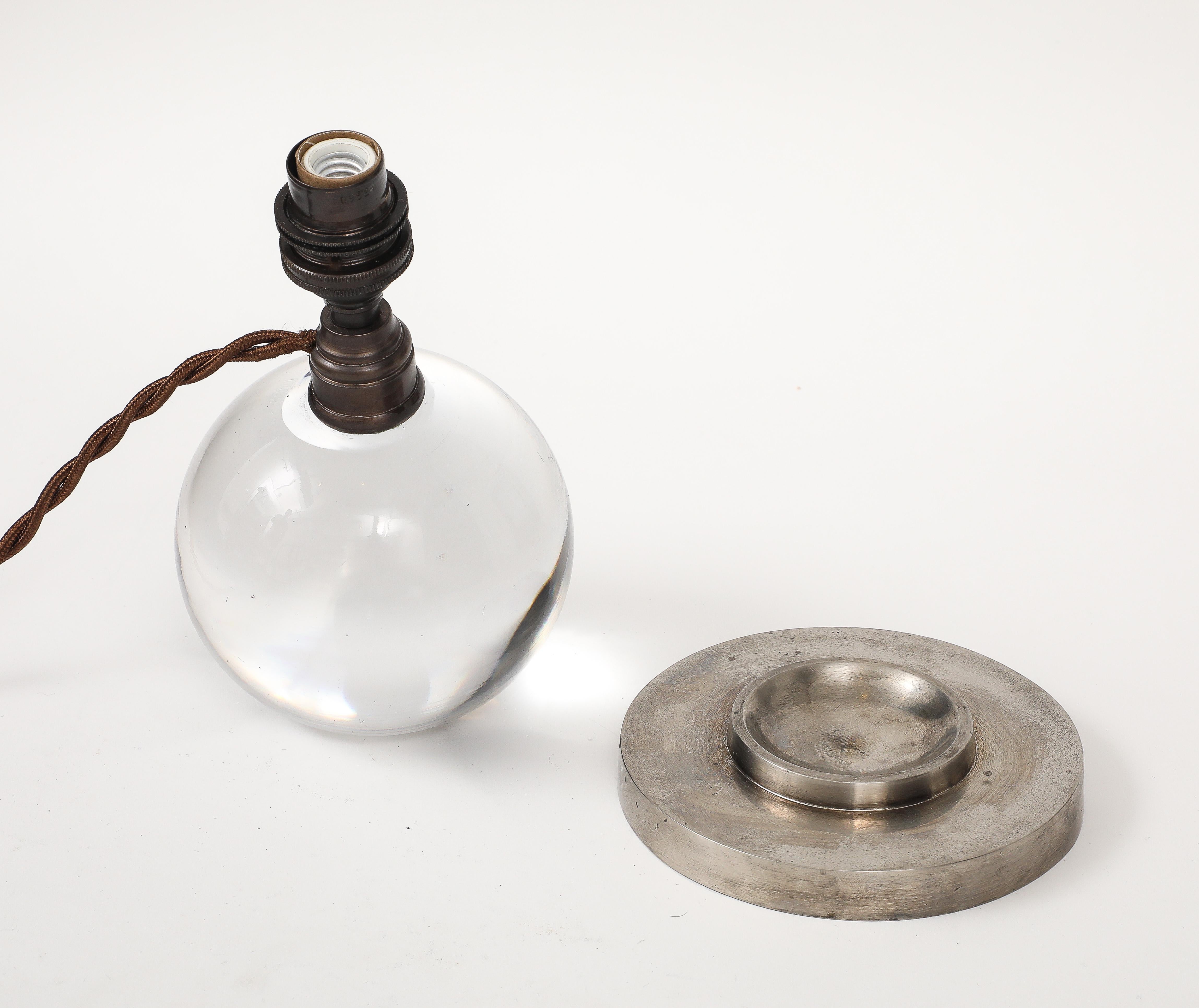 Paar von Jacques Adnet, mod. 7706, Baccarat, Paris, Frankreich, 1930 im Angebot 2