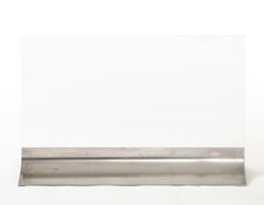 Xavier Féal Glass & Brushed Stainless Steel Fire Screen, France, c. 1970