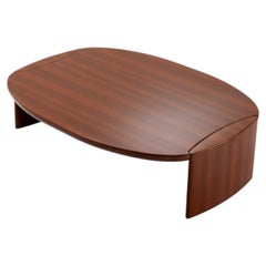 Laurameroni Poe Low Table, made entirely of glossy mahogany