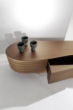 Laurameroni Infinity Lounge sideboard in lacquered wood, with two drawers