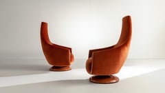 Fauteuil pivotant Laurameroni Diana, recouvert de velours brillant