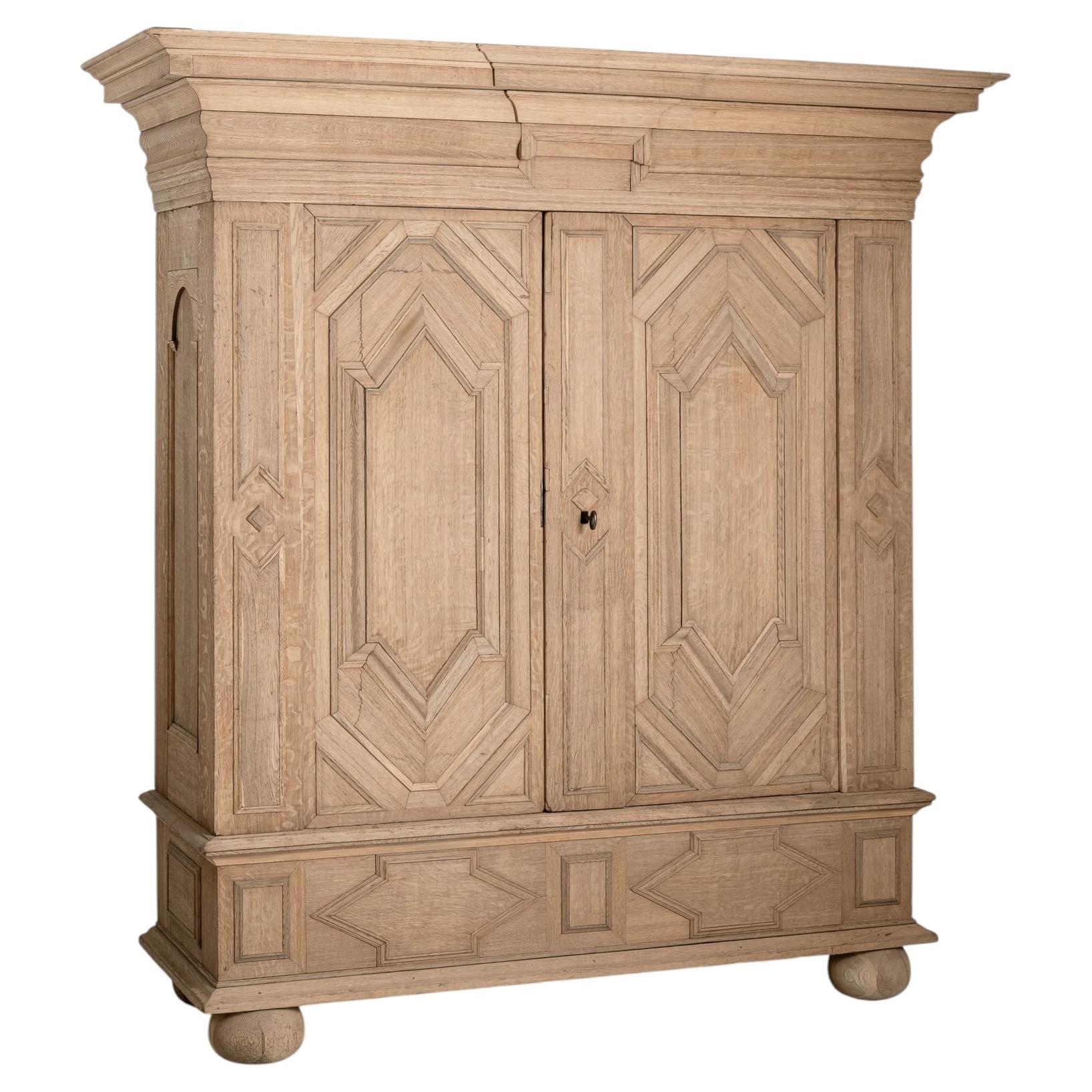 French Baroque Oak Cabinet, Circa 1800, Boldly Carved, Antique Charm