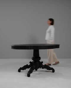 19th Century French Wood Black Patinated Side Table