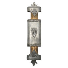 Mezuzah-Etui aus Zinn und Kupfer von Shalom Bodner, Vereinigte Staaten, 20. Jahrhundert 