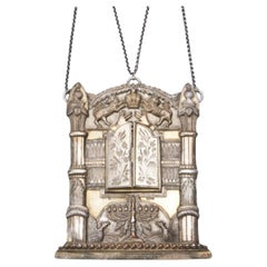Escudo de la Torá de plata polaca de Pogorzelski, Varsovia, 1890