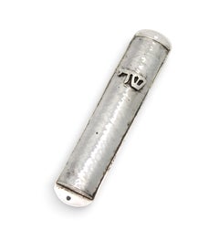 Hand-Hammered Sterling Silver Mezuzah Case, Limited Edition, 20th Century
