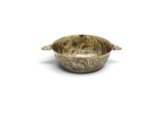 Mid-18th Century German Silver and Gilt Passover Seder Dish, Nuremberg