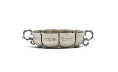 Antique 18th-Century Judaica Silver Presentation Dish with Hebrew Dedication