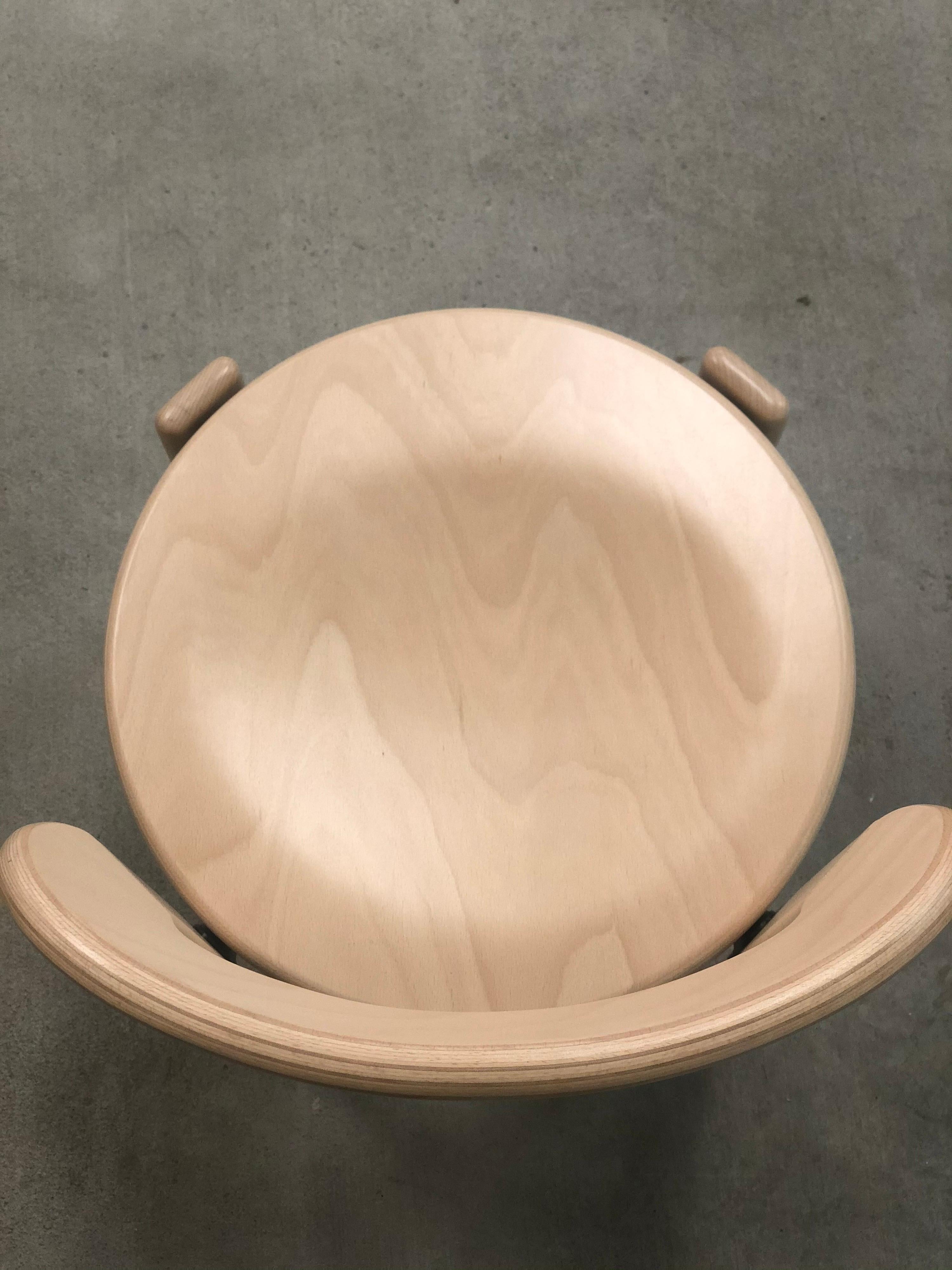Hongrois Chaise Rey Natural, par Bruno Rey, Design 1971