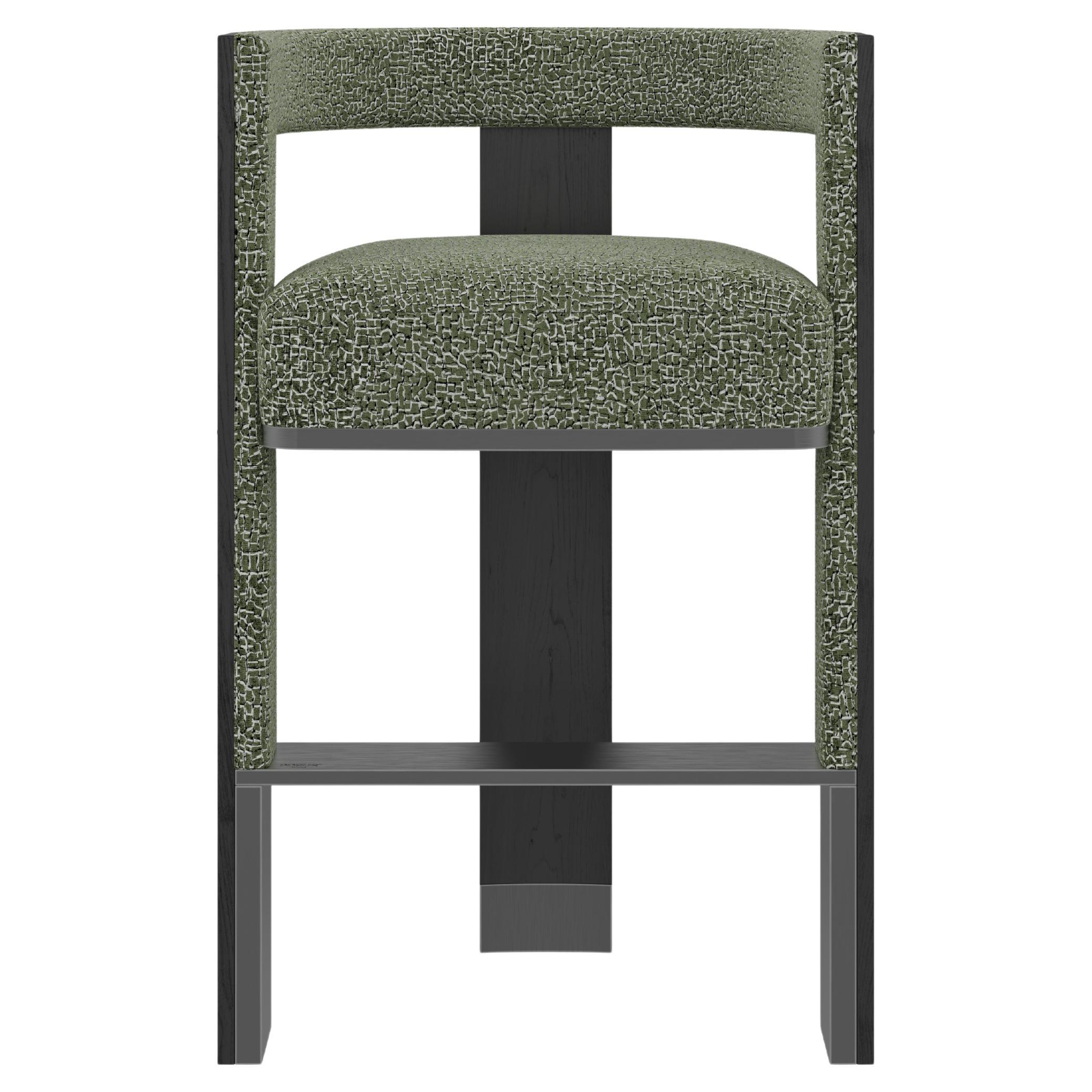 21st Century Brooklyn Bar Stool Black Ashwood Handmade in Portugal by Porus