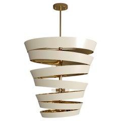 21st Century Bilbao Suspension Lamp Polished Lacquered Brass  by Creativemary