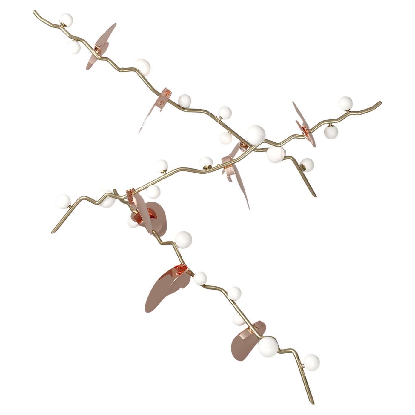 Portoghese Lampada a sospensione Almond in ottone del XXI secolo di Creativemary in vendita