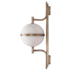 21st Century Alabaster Andros Wall Lamp Brass Designed by Creativemary