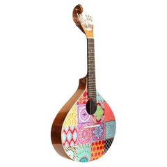 Azulejo III Gitarre aus Nussbaumholz, handbemalt und hergestellt in Portugal von Malabar, 20. Jahrhundert