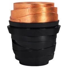 21st Century Stratum Side Table Copper Leaf Made in Portugal by Malabar